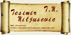 Tešimir Miljušević vizit kartica